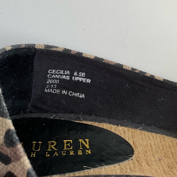 Ralph Lauren Open-Toe Leopard Print Wedge - Picture 7 of 8